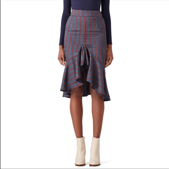 ANTHROPOLOGIE MOON RIVER PEPLUM PENCIL  SKIRT - Picture 2 of 3